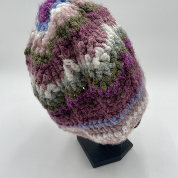 Handmade Multicolor Crochet Beanie For Adults - Picture 2 of 4